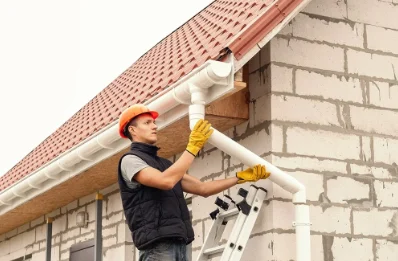 Pose et remplacement de gouttières à Ploemeur